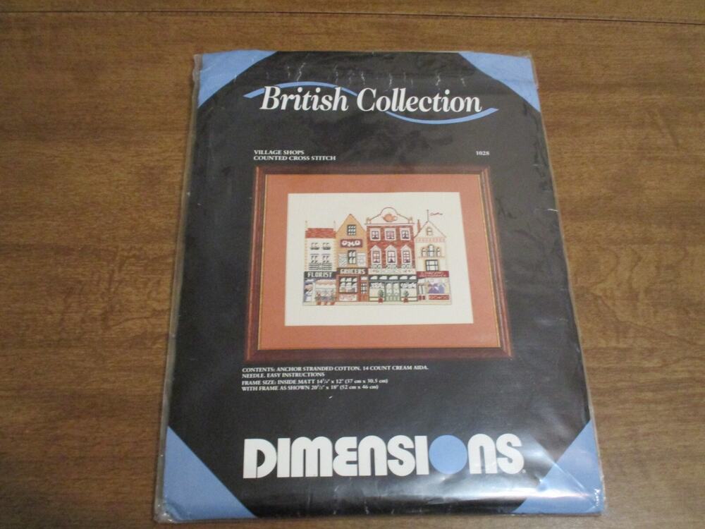 DIMENSIONS COUNTED CROSS STITCH KIT BRITISH COLLECTION VILLAGE SHOPS